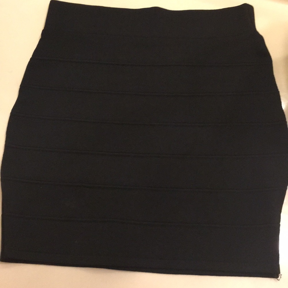 Black mini skirt